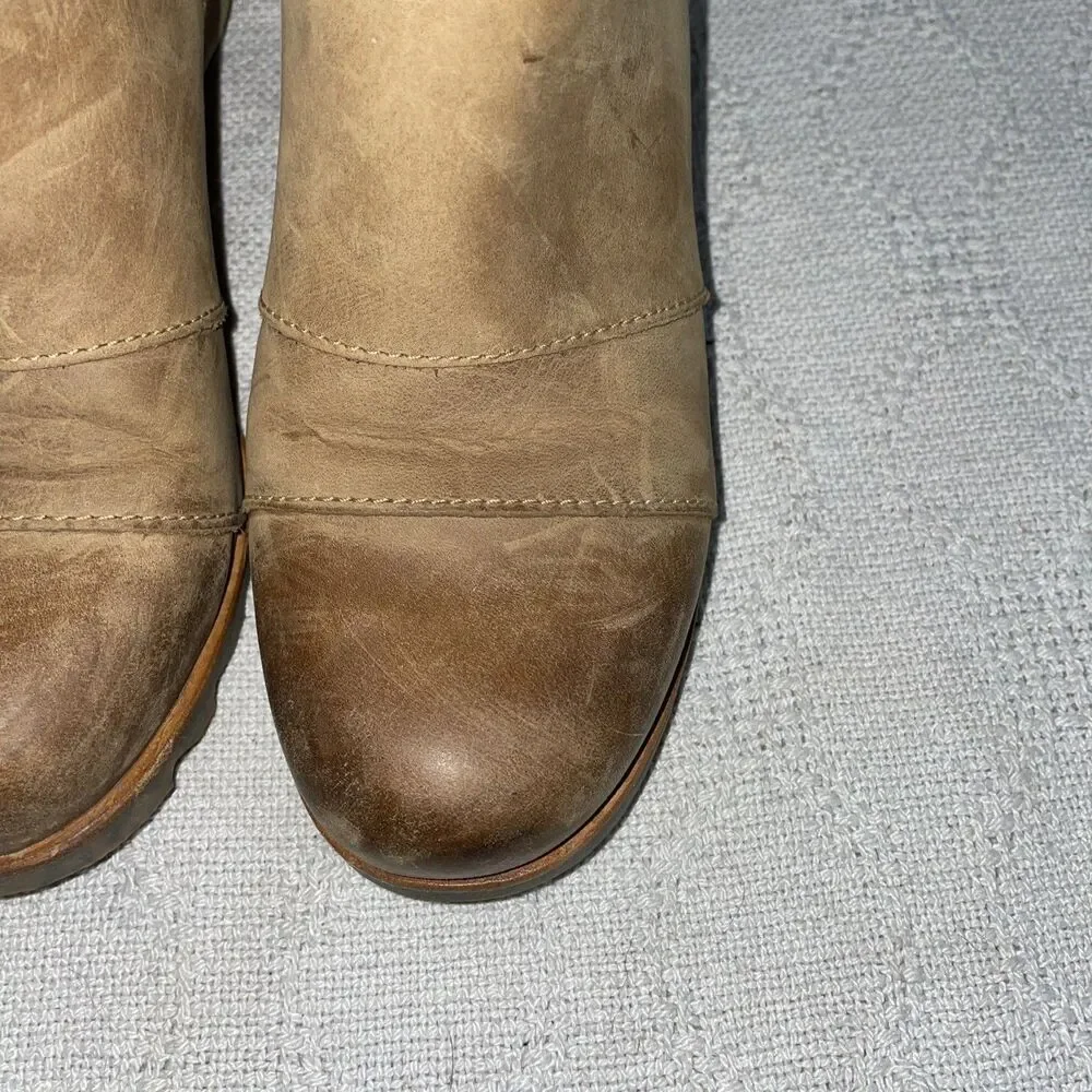 Sorel Women’s Ankle Boots Size 8 M Tan Leather Outdoors Hiking Active